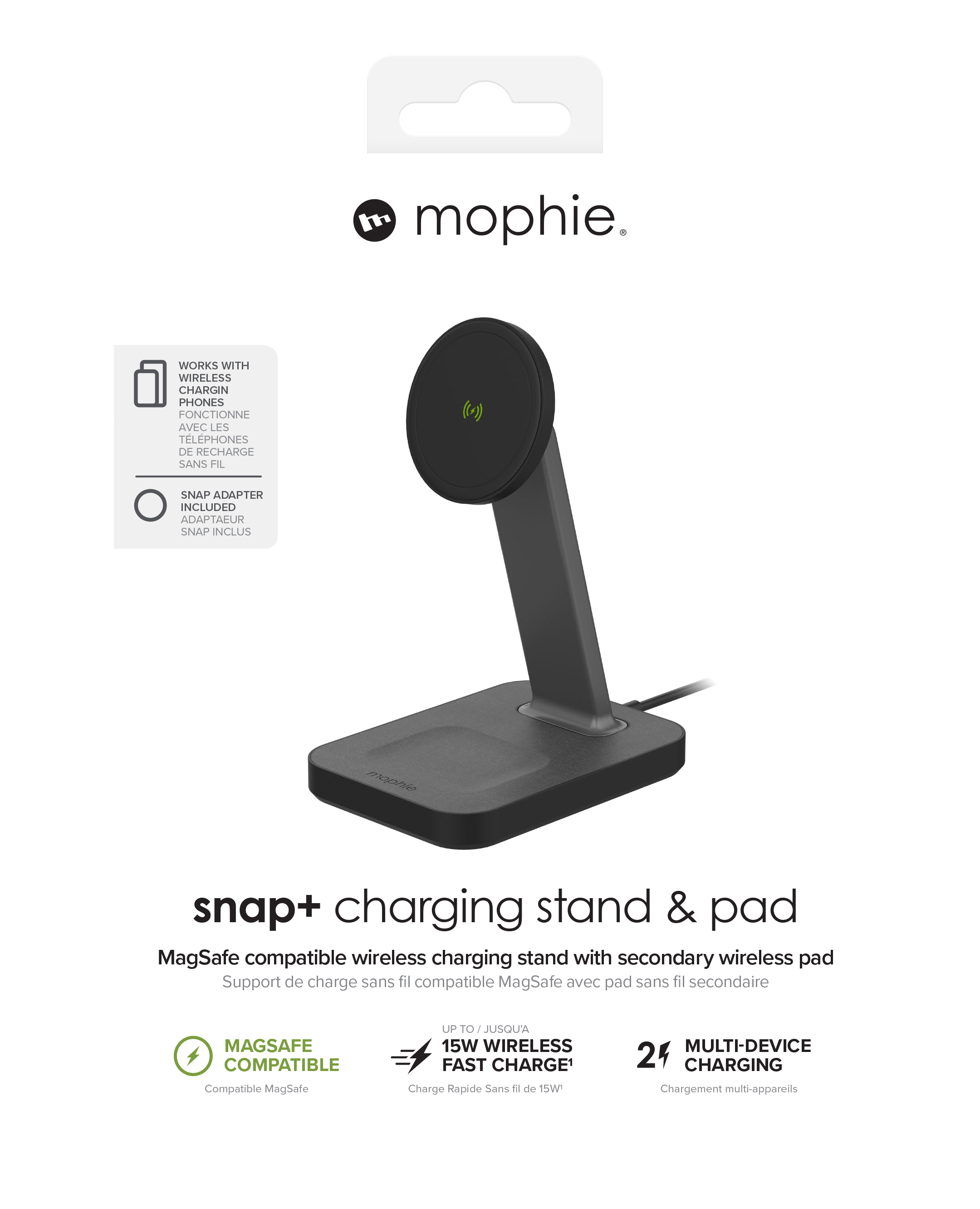 Zagg Mophie Snap+ Stand & Pad Musta