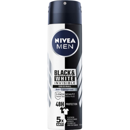 Nivea Men Black & White Invisible Deodorantti 150 ml