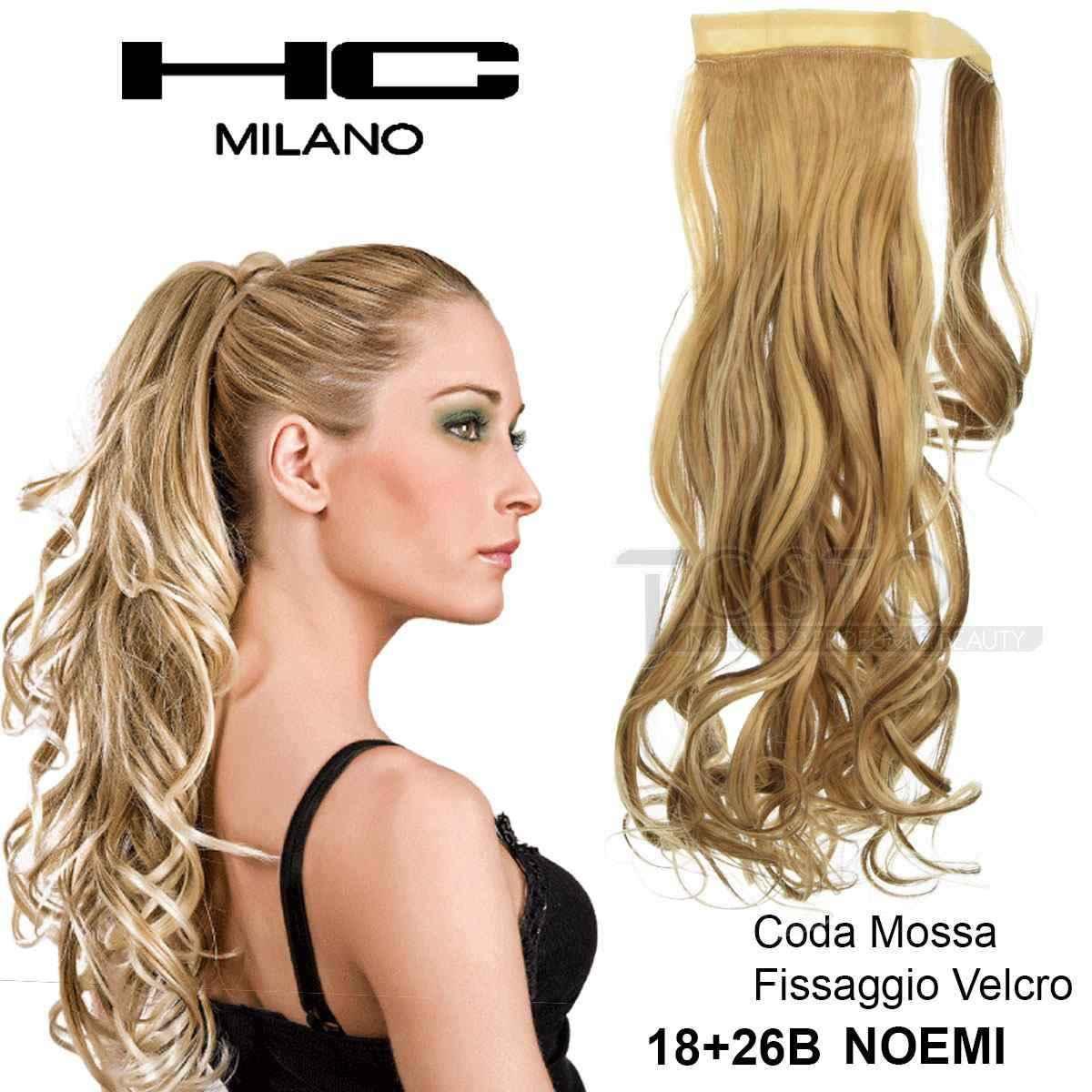 Hc milano Noemi aaltoileva poninhäntä tarrakiinnityksellä vaalea blondi 8.0