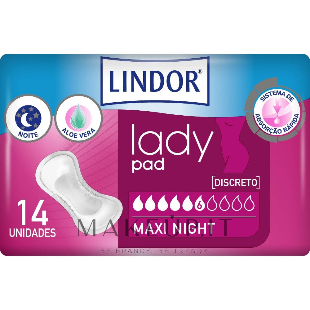 Lindor Lady Pad Maxi Night 6 tippaa