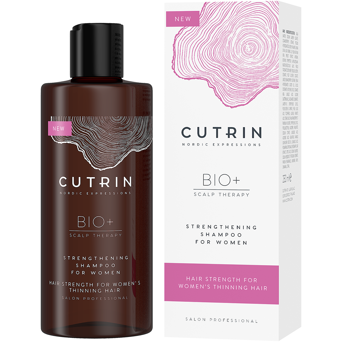 Cutrin Bio+ Strenghtening Shampoo For Women naisten hiusten kasvatukseen 250 ml