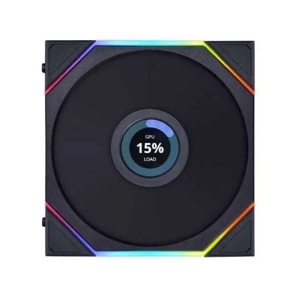 Lian Li UNI FAN TL-LCD Wireless 140 Black - Kotelotuuletin - 140mm - Musta RGB LED valolla - 29 dBA