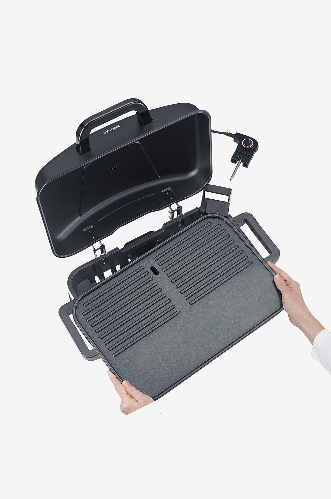 Severin Elgrill PG 8598 med stativ,Lock & grillplatta 2300W