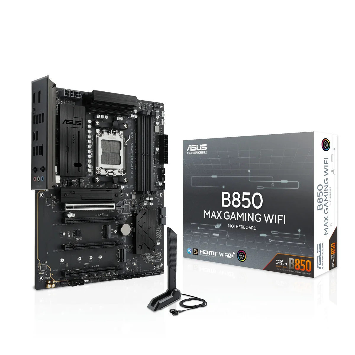 ASUS B850 MAX GAMING WIFI Emolevy - AMD B850 - AMD AM5 - DDR5 RAM - ATX