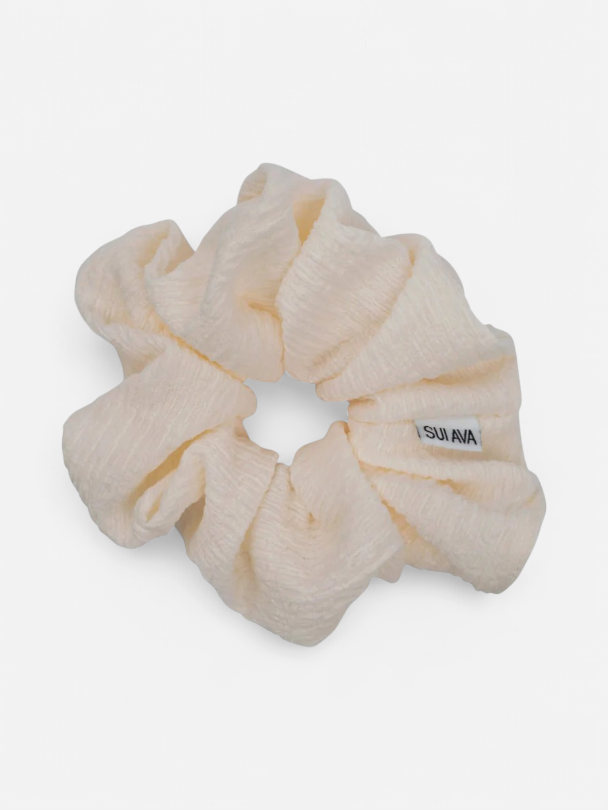 SUI AVA Ea Zig-Zag Scrunchie Cream