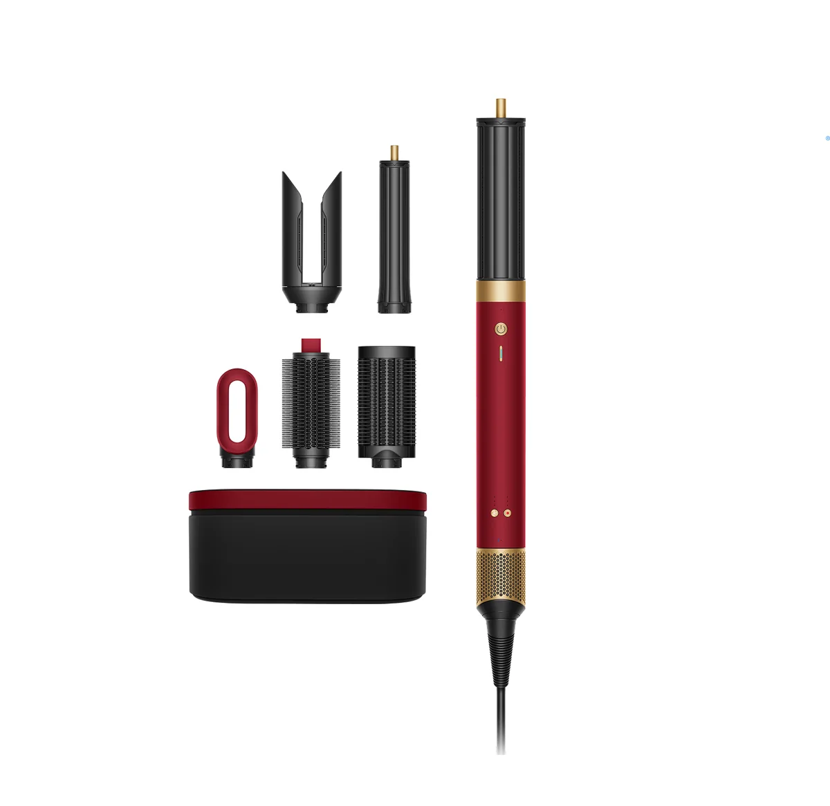Dyson Airwrap Co-anda2x™ multi-styler ja hiustenkuivaaja - Straight+Wavy (Red Velvet/Gold)