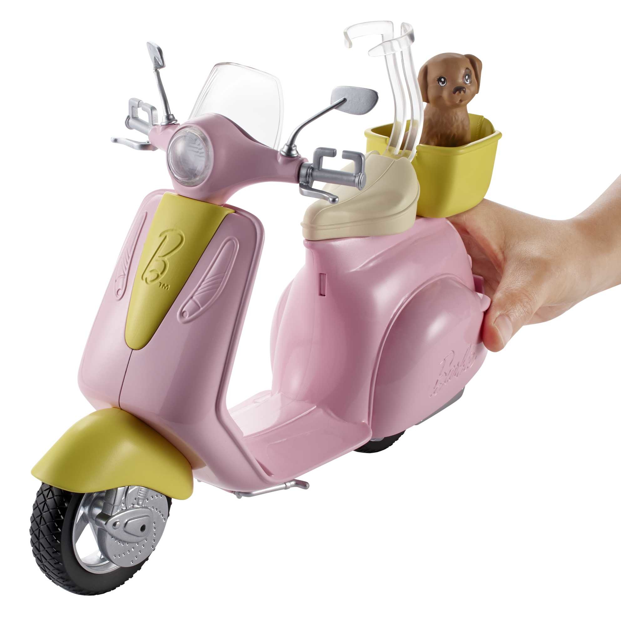 Barbie Mo-Ped Skootteri Nuken & Koiran Kanssa