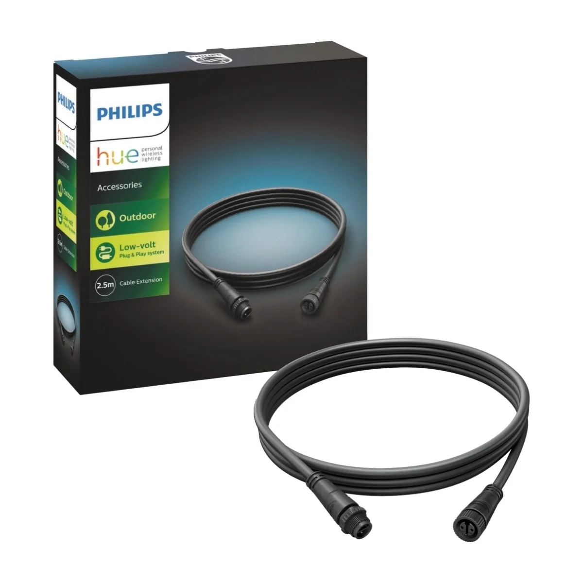 Philips Hue - Sähköjatkojohto - 2.5 m - musta