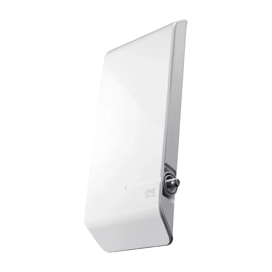 One For All SV9450 Valkoinen Aktiivinen vahvistava ulkoantenni, 44 dB, DVB-T/DVB-T2, LTE/5G-suodatin
