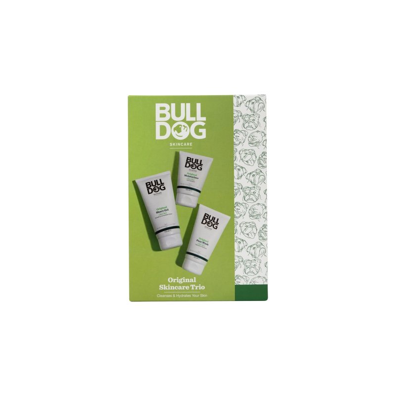 Setti Bulldog Skincare Original Skincare Trio Set (shampoo/geeli/175ml + puhdistus/150ml + voide/100ml)