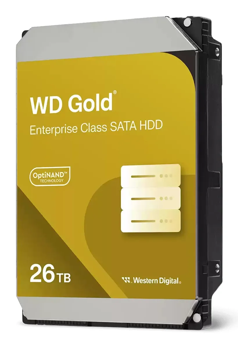 WD Gold 3.5" 26 Tt, 7200 RPM, 512 MB, SATA III -kovalevy (yrityskäyttöön)