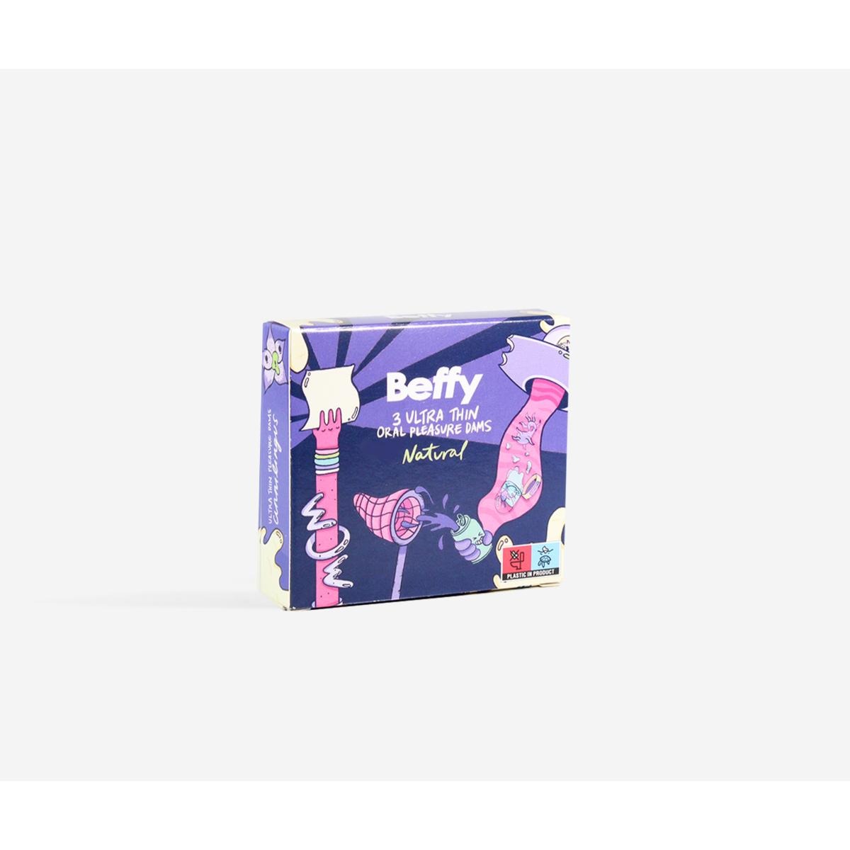 Beffy Oral Dam Natural – suuseksisuojat, 3 kpl