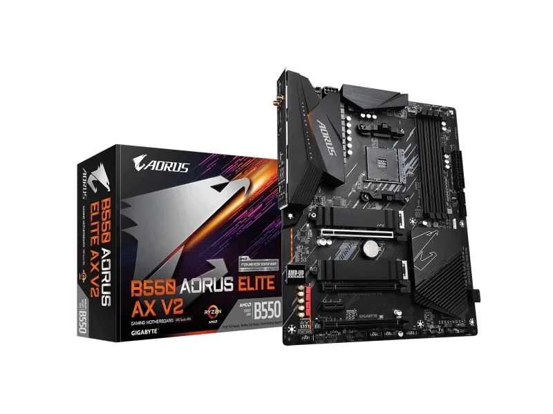 GIGABYTE B550 AORUS ELITE AX V2 Emolevy - AMD B550 - AMD AM4 - DDR4 RAM - ATX