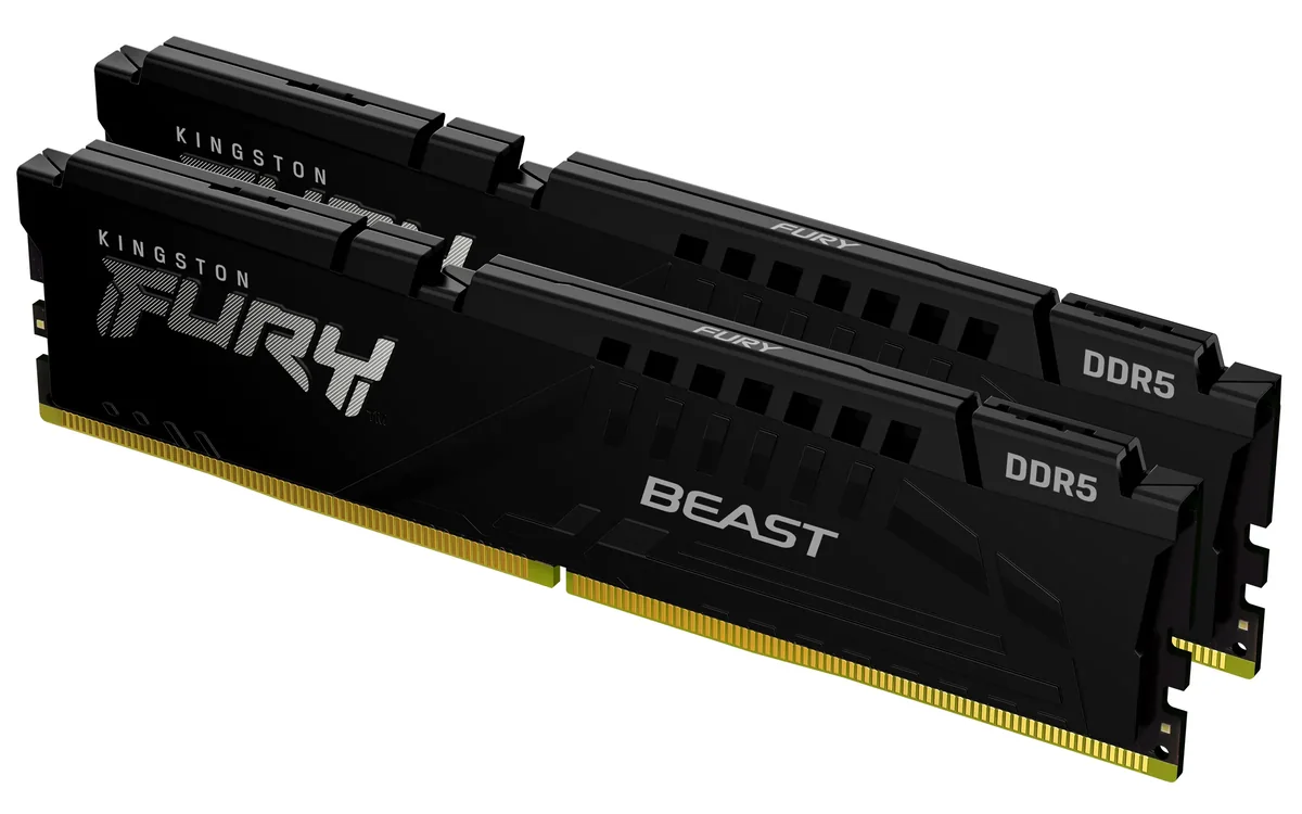 Kingston FURY Beast DDR5-5200 - 16GB - CL40 - Dual Channel (2 pcs) - Intel XMP - Musta