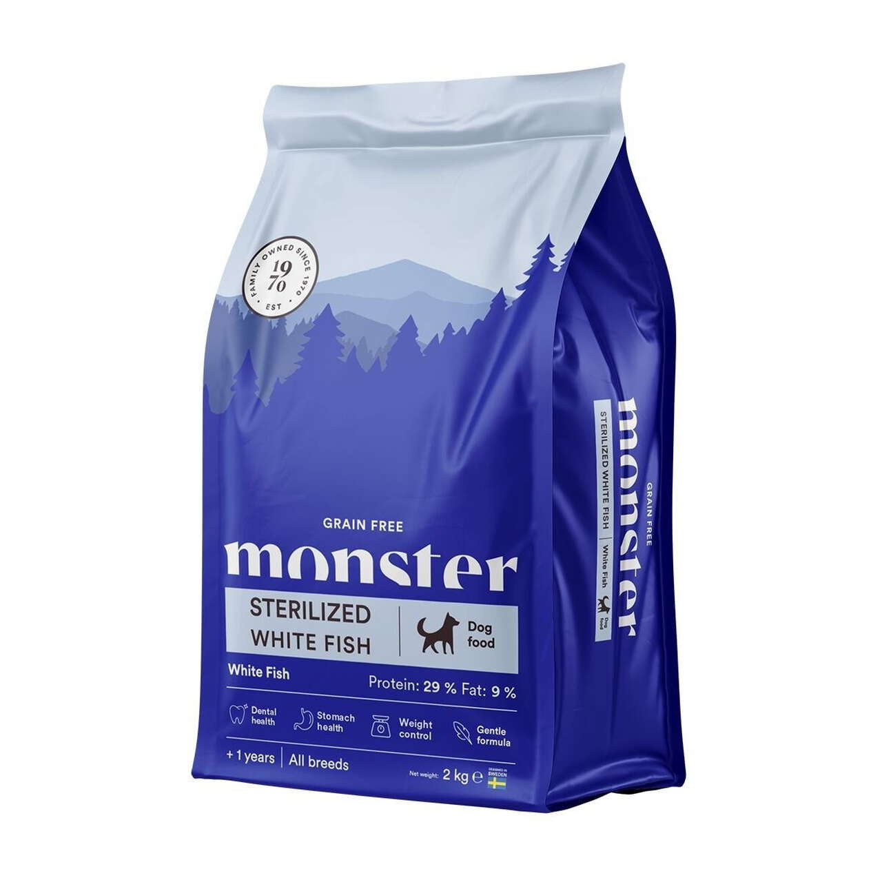 Monster Dog Grain Free Sterilized White Fish 2 kg