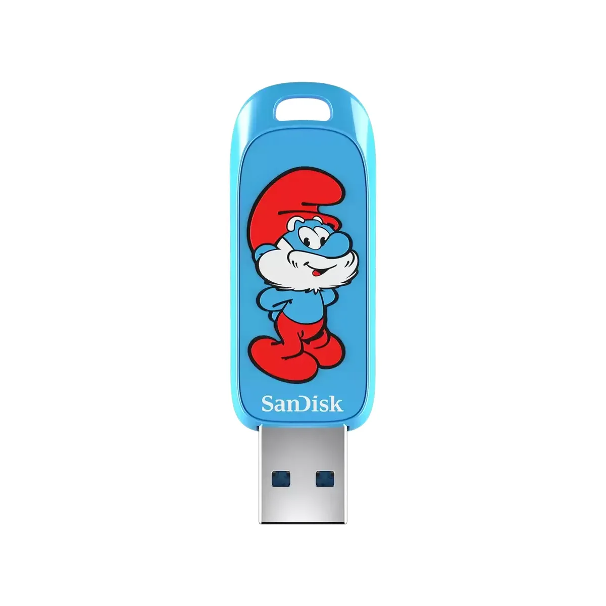 SanDisk Smurffit, 128 Gt, USB Type-A, 3.2 Gen 1 (3.1 Gen 1), 130 Mt/s, Capless, Sininen
