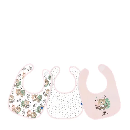 Kikka Boo Cotton Bibs Set - Savanna Pink - 3 kpl