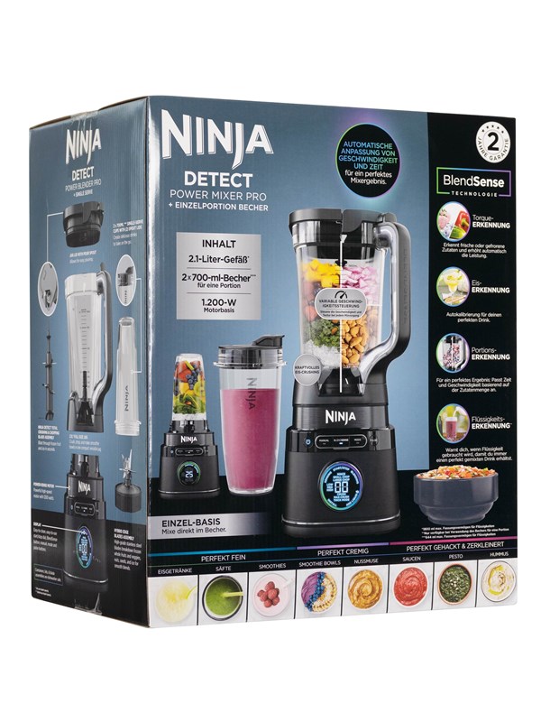 Ninja TB301EU Detect Power Mixer Pro Blender 6 automatic programmes Low speed function Medium speed function High speed function Black