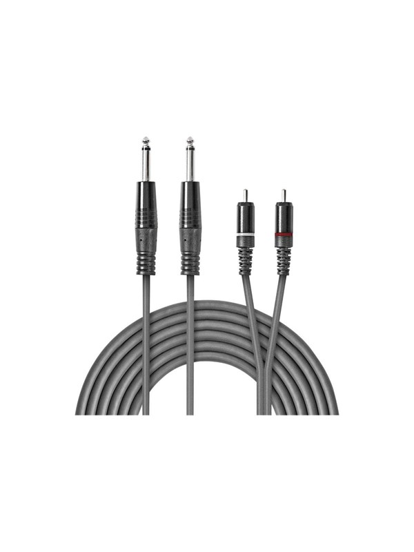 Nedis Stereoäänikaapeli | 2x 6.35 mm uros | 2x RCA uros | Niklattu | 1.50 m | Pyöreä | Tummanharmaa | Pahvikotelo