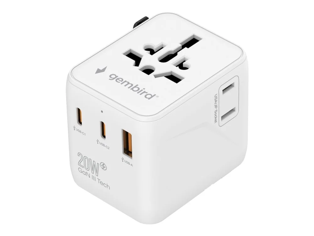 Gembird Universal travel power adapter - 20W