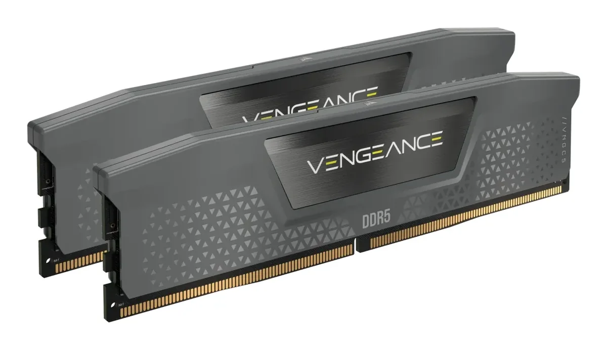 Corsair VENGEANCE 32 Gt (2 x 16 Gt) DDR5 6000 MHz, CL38 -muisti, harmaa (EXPO, XMP)