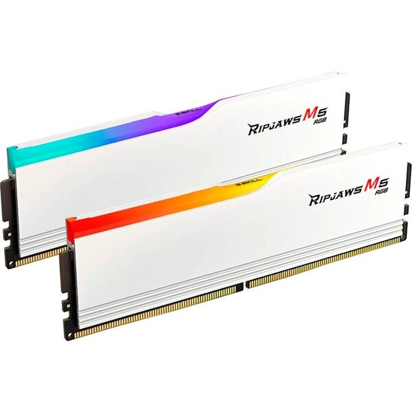 G.Skill Ripjaws M5 RGB DDR5-5200 - 64GB - CL40 - Dual Channel (2 pcs) - Intel XMP - Valkoinen RGB