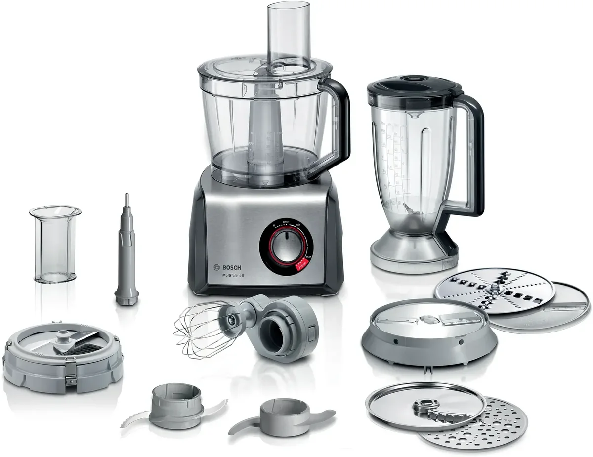 Bosch MultiTalent 8 MC812M865 -monitoimikone, 1250 W, 3,9 L, musta, ruostumaton teräs
