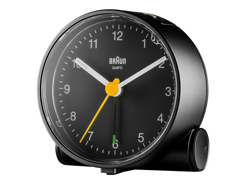 Braun BC01 - Hälytys Kello - round - quartz - desktop - Musta