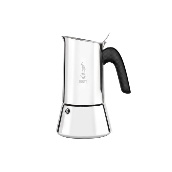 Bialetti Venus, Mokkapannu, 0,23 L, musta, Ruostumaton teräs, Ruostumaton teräs, 4 kuppia, Termoplastinen