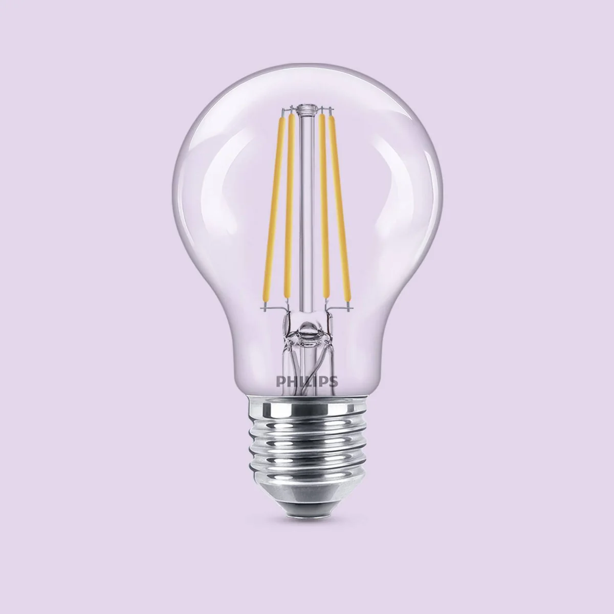 Philips LED-lamppu A60 7W/827 (60W) Clear 3-pack E27