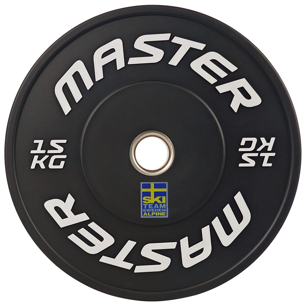 Master Fitness Bumper Ski Svart, Viktskivor bumper - 15 kg