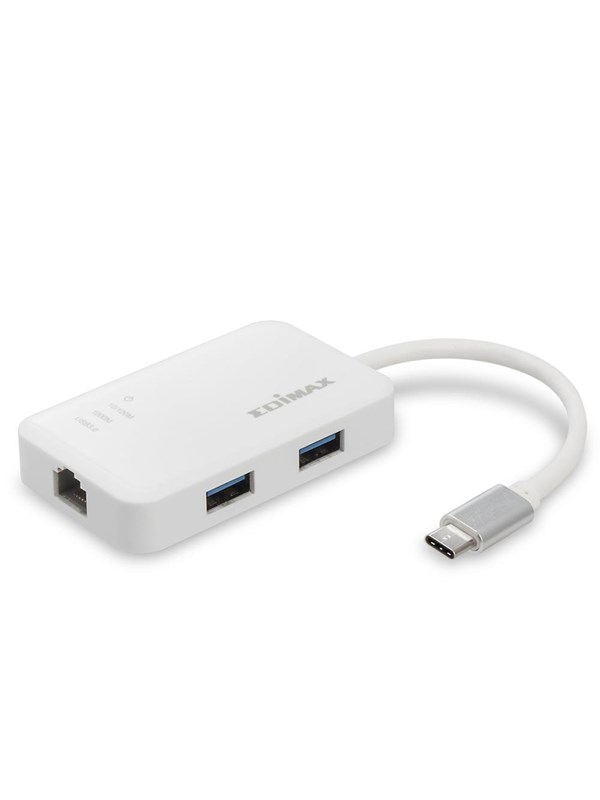 USB-C - 3-porttinen USB 3.0 Gigabit Ethernet -keskitin