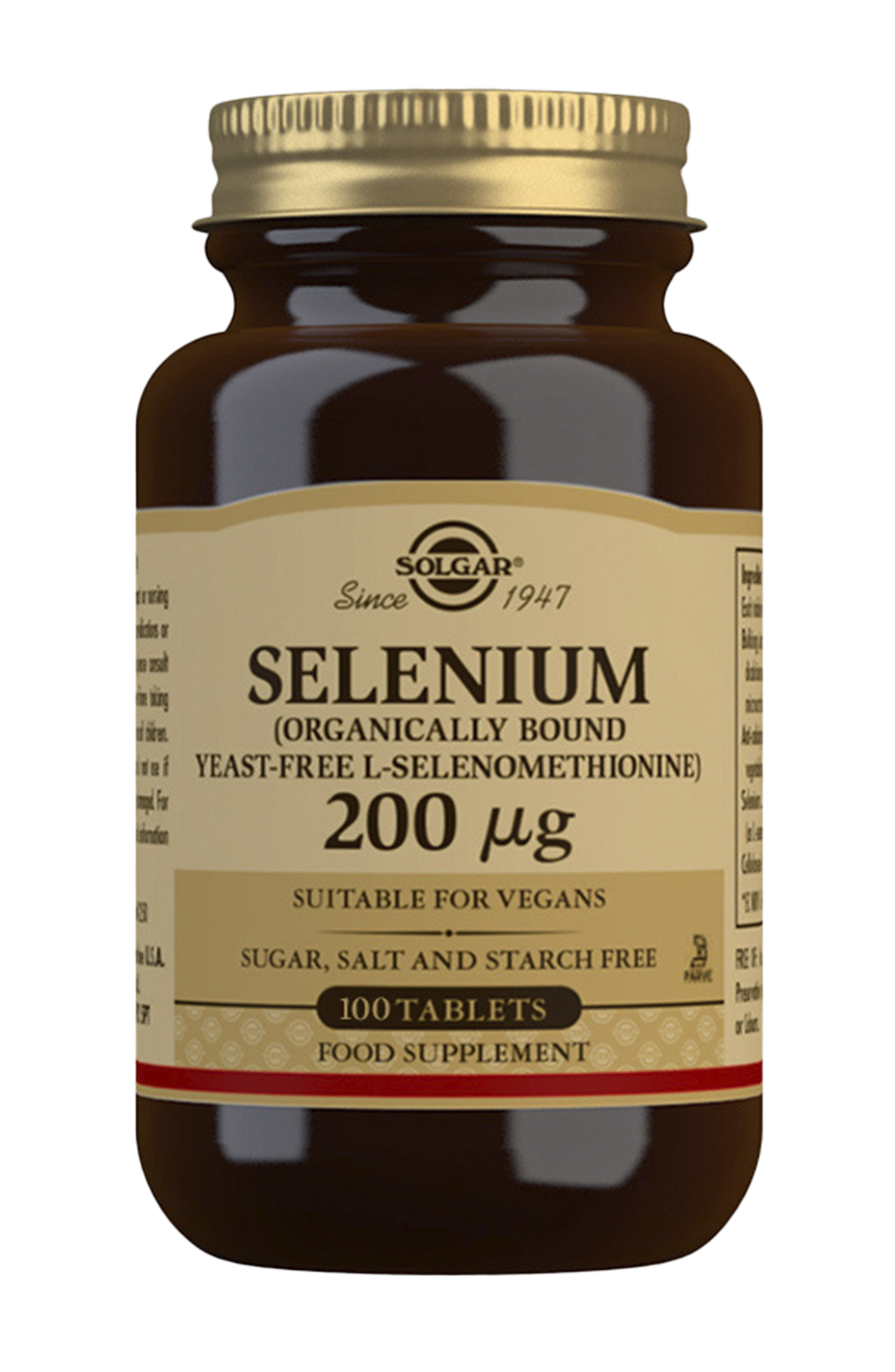 Solgar Seleeni 200 μg (hiivaton) selenometioniini tabl