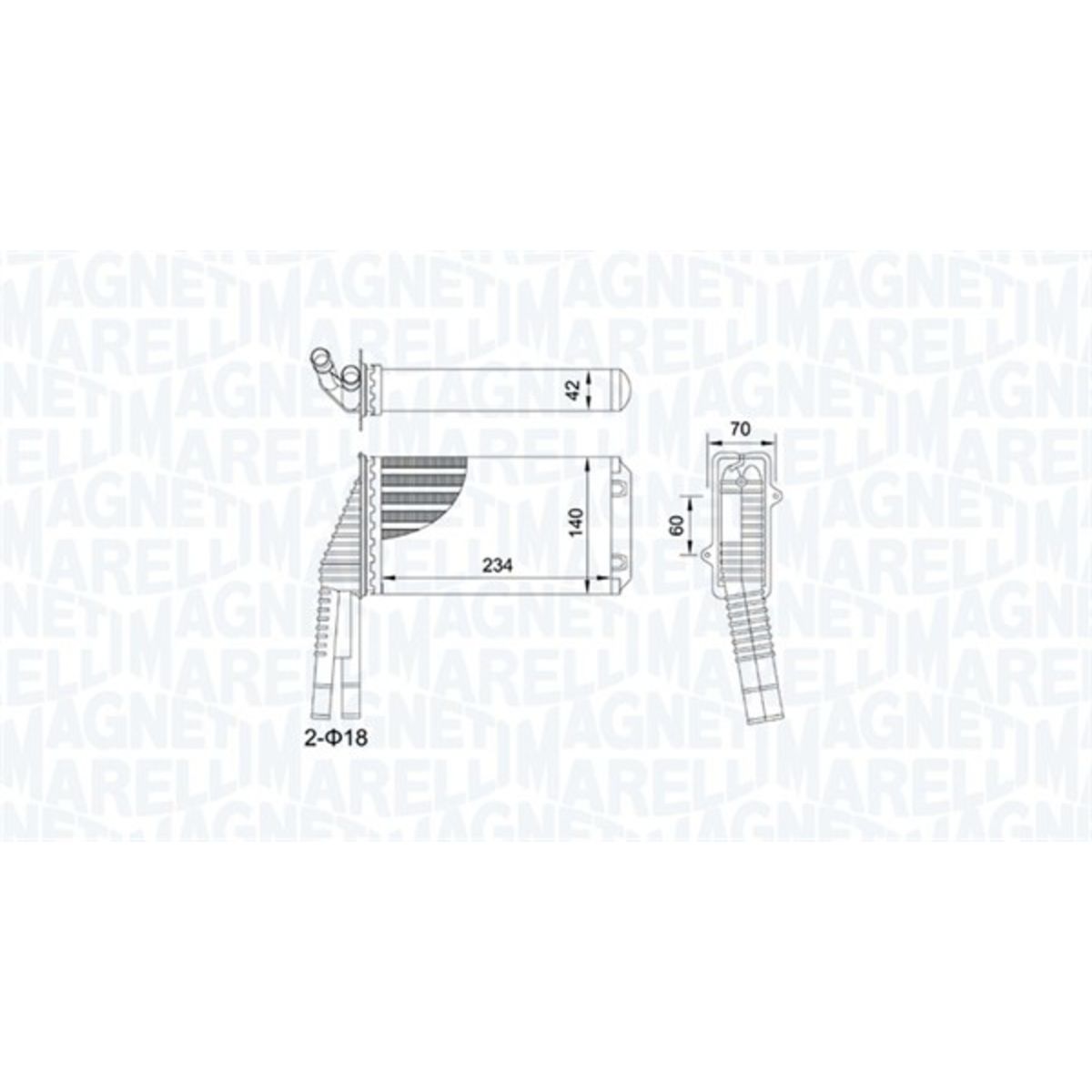 Lämmityslaitteen kenno MAGNETI MARELLI 350218467000