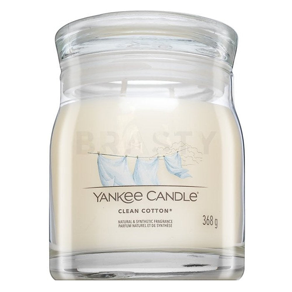 Yankee kynttilän kynttilä Clean Puuvilla Signature (puhdas puuvilla) - 368,0 g