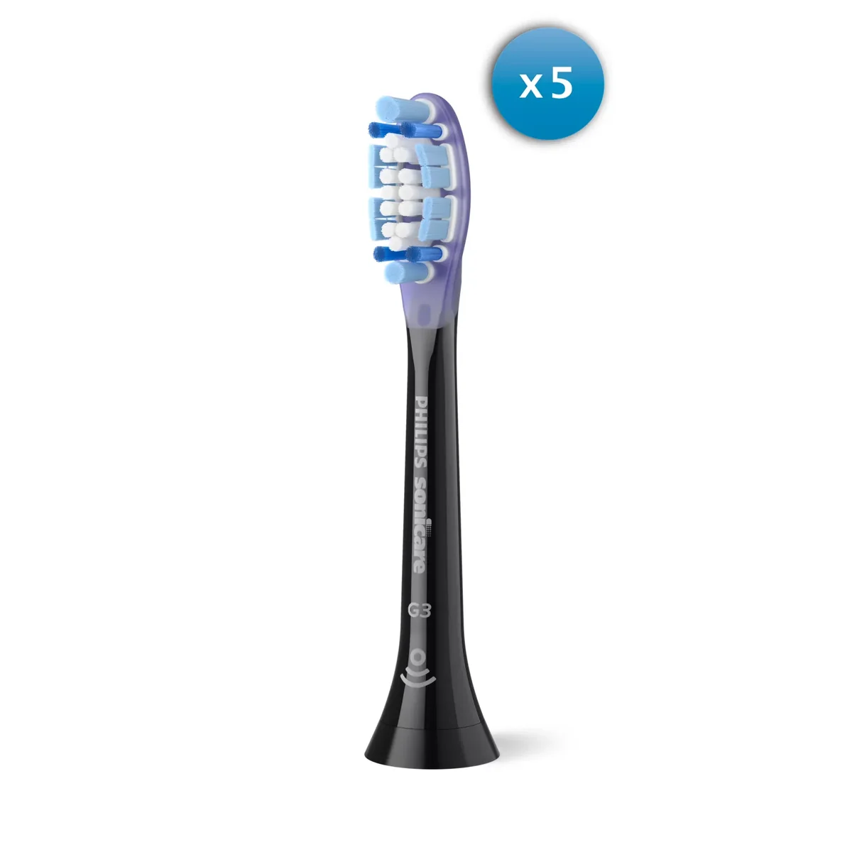 Philips Sonicare G3 Premium Gum Care -vaihtoharjapäät, 5 kappaletta, Musta
