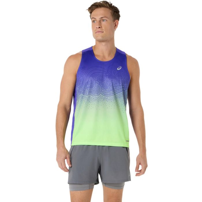 ASICS Road Fade Singlet K. XL Sininen Miehet