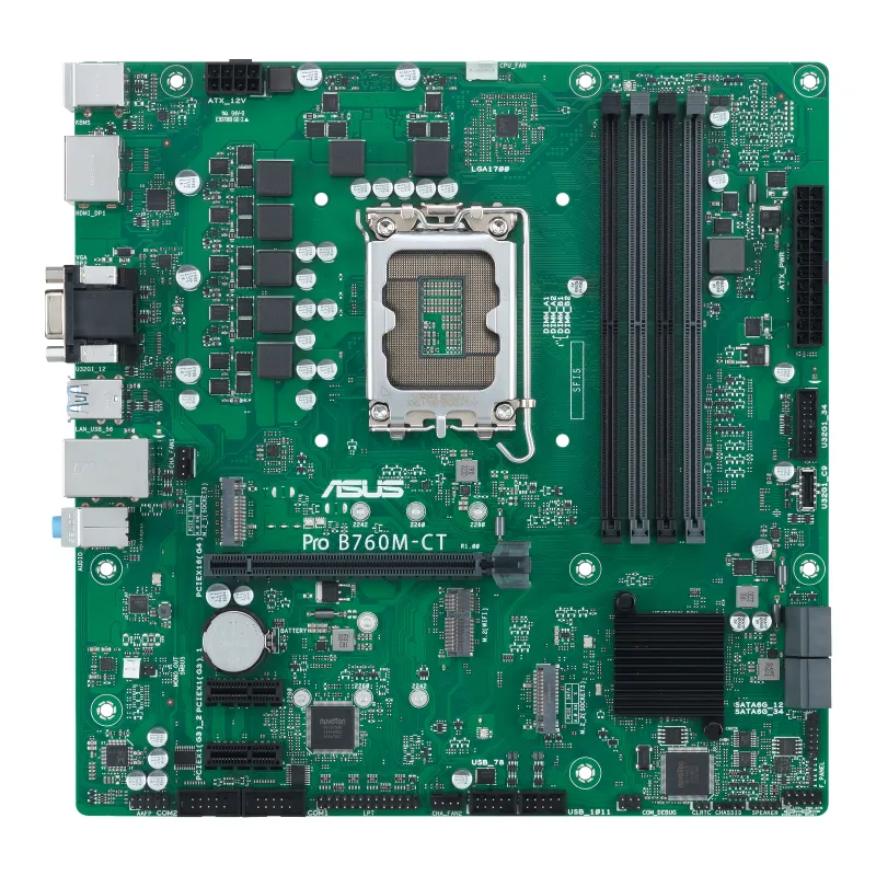 ASUS PRO B760M-CT-CSM Emolevy - Intel B760 - Intel LGA1700 - DDR5 RAM - Micro-ATX