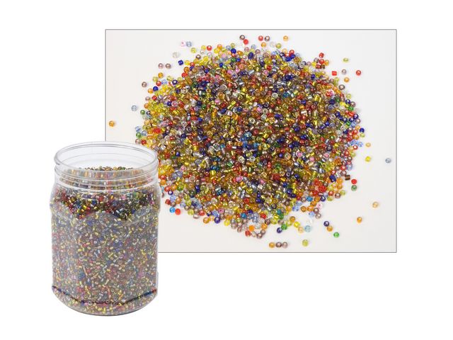 Playbox Glaspärlor 500 g Ø 2 mm glansiga Playbox