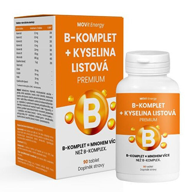 Movit energy B-Komplet + Foolihappo PREMIUM 90 tablettia
