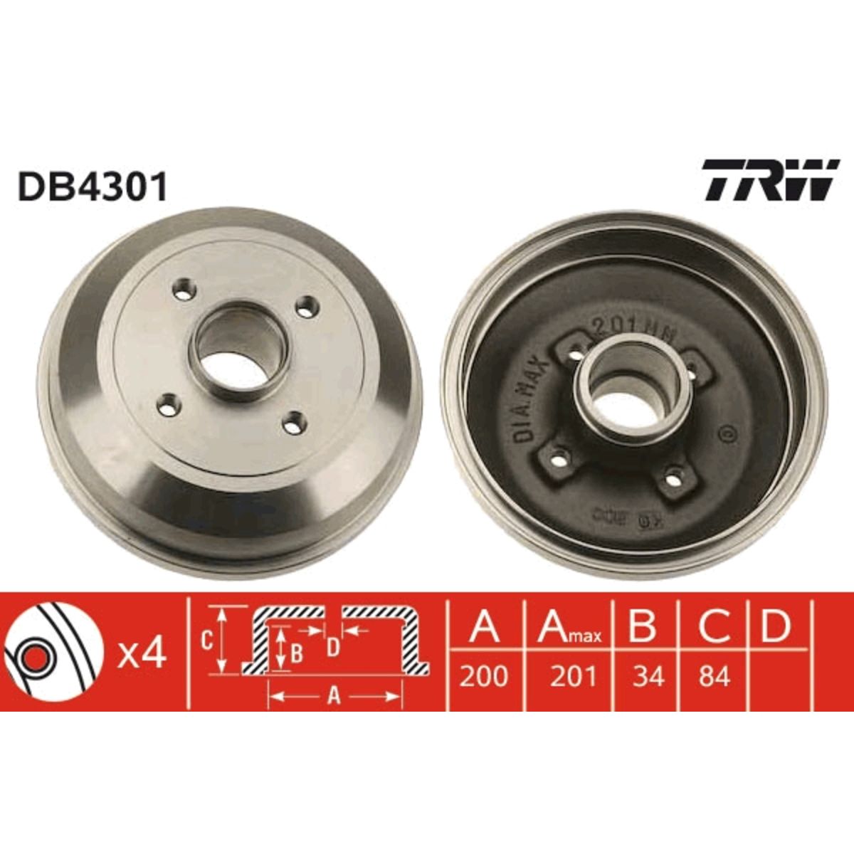 Jarrurumpu TRW DB4301
