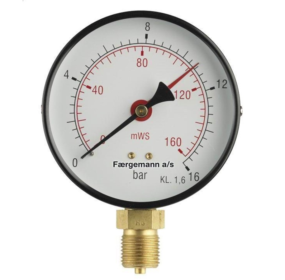 Manometer 1/2 x 80 mm, 4 bar