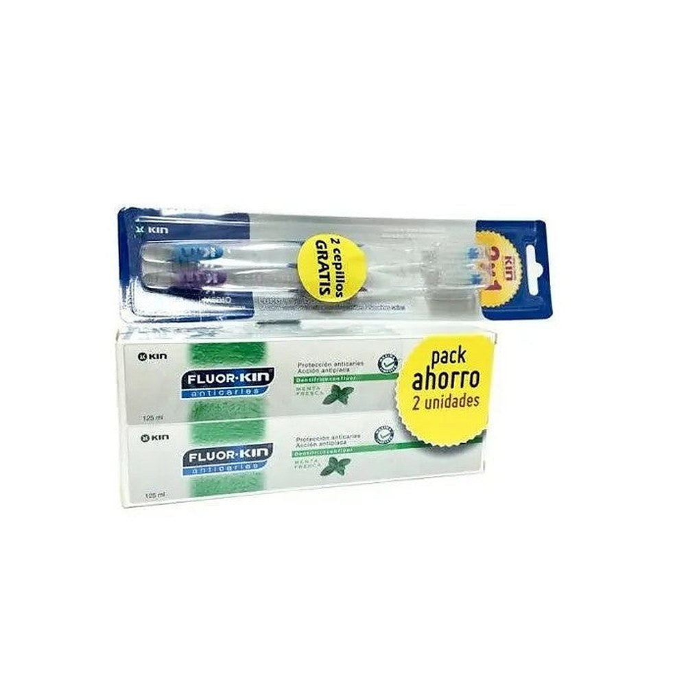 Kin Fluorkin hammastahna 125ml Set 4 Pieces 2018