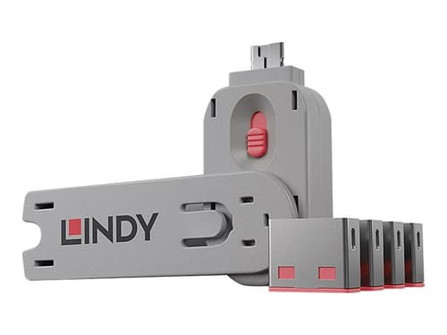 Lindy Port Blocker Usb Pink 4-pack