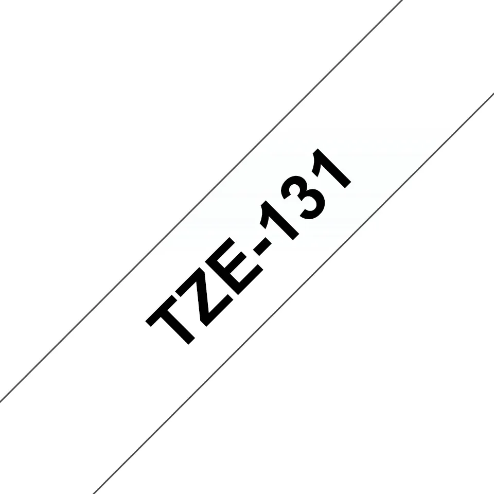 Brother TZE-131, Musta läpinäkyvällä, Merkintänauha, TZe, Harmaa, Lämpösiirto, Filippiinit