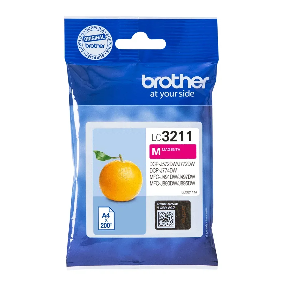 Brother LC3211M-mustekasetti, magenta