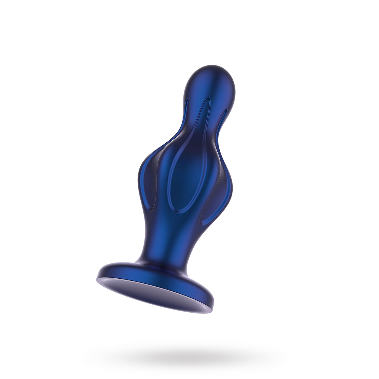 Toy Joy Buttocks The Batter – metallinhohtoinen silikoninen anaalitappi 12 cm (Ø 4,5 cm), sininen