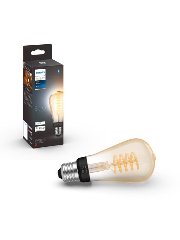Philips Hue Valkoinen Ambiance Filament ST64 E27 Edison - 1-Pack
