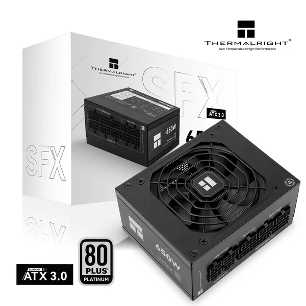Thermalright TR-TPFX 650 Virtalähde - 650 Watt - 120 mm - ATX 3.0 - 80 Plus Titaani sertifioitu