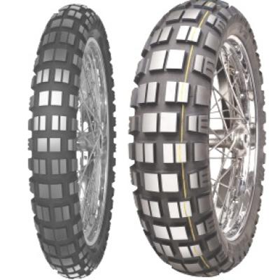 Mitas E-10 ( 110/80B19 TL 59T M+S-merkintä, kumiseos Dakar, etupyörä, gelb )